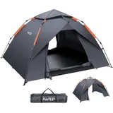 Amflip Camping Zelt Automatisches 3 Mann Personen Instant-Zelt Pop Up Kuppelzelt 4 Jahreszeiten Wasserdicht & Winddicht Campingzelt mit Abnehmbarer, äußerer Zeltplane für Familien,Camping