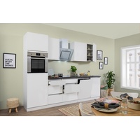 Küche Küchenzeile Küchenblock grifflos Weiß Lorena 280 cm Respekta
