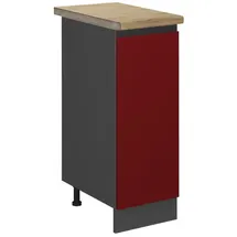 Vicco Apothekerschrank R-Line, 30 cm , AP Eiche Rot/Anthrazit - Rot,