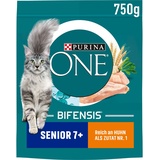 Nestle PURINA ONE BIFENSIS Senior 7+ Katzenfutter trocken, reich an Huhn, 6er Pack (6 x 750g)