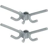 Wenko Herkules Haken 2er Set Grau
