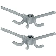 Wenko Herkules Haken 2er Set Grau