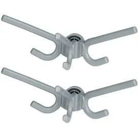 Wenko Herkules Haken 2er Set Grau