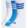 adidas 3-Streifen Dämpfende Crew Socken 3 Paar Ray Blue/White 32