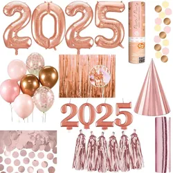 Silvester 2025 Roségold Party Deko Set Partyset Happy Year