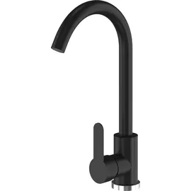 granitar Granitan | Granitspüle SET - Schwarz - Kompakt - Inklusive Küchenarmatur und Siphon - Schwarz