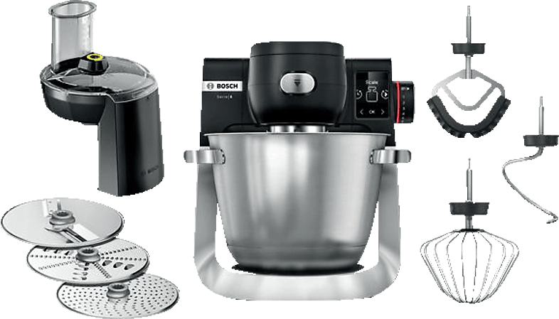 BOSCH MUMS6ZS13D Küchenmaschine Jet black matt (Rührschüsselkapazität: 5,5 l, 1600 Watt)