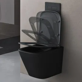 doporro Aachen mit WC-Sitz Schwarz
