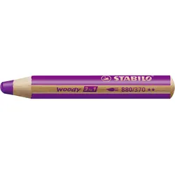 Buntstift, Wasserfarbe & Wachsmalkreide - STABILO woody 3 in 1 - Einzelstift - lila