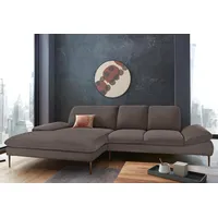 W.Schillig Ecksofa »enjoy&MORE«, Sitztiefenverstellung, Füße bronze pulverbeschichtet, Breite 310 cm braun