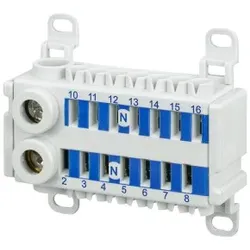 Siemens 8GS40341 ALPHA 400-ZS N-Klemme 14-pol., 2x 14mm2 Schraubklemme, 14x 4mm2 Steckklemme
