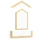 ALLboards Magnettafel – Magnetisches, trocken abwischbares Whiteboard in Form eines Hauses, mit Holzrahmen