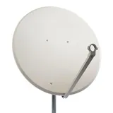 PremiumX PXA100 Satellitenschüssel 100cm Aluminium Hellgrau Satellitenantenne SAT Spiegel mit LNB-Tragarm und Masthalterung