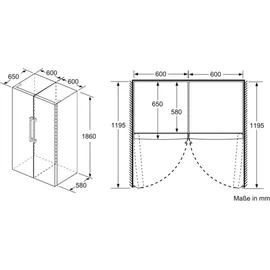 Bosch Serie 4 KSV36VBEP Kühlschrank (346 l, 1860 mm hoch, Schwarz)
