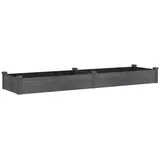 vidaXL Hochbeet mit Einsatz Grau 240x60x25 cm Massivholz Tanne