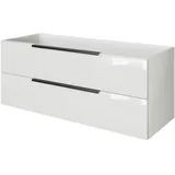 Pelipal Waschbeckenunterschrank Quantum 07 Schneeweiß Glanz 120 cm 2 Auszüge