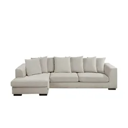 SOHO Ecksofa braun - Webstoff Paulina ¦ beige ¦ Maße (cm): B: 311 H: 80 T: 156