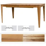 Ausziehtisch Alwin 2XL verschiedene Größen Massivholz Tisch Varianten, Holzart:Eiche rustikal, Größe:180(280) x 90 Mittelauszug