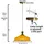 Bamyum Asletl-Knob 1-flg. 41 cm rund gelb