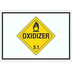 Aufkleber Oxidierend wirkend Symbol Oxidizer entzündend A9 (37x52mm)