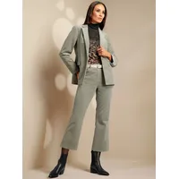 Hosenanzug HEINE, Damen, Gr. 42, Normalgrößen, khaki, 98% Baumwolle, 2% Elasthan, Anzüge Hosenanzug