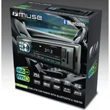 Muse M-199 DAB, Auto, DAB+, FM, 160 W, LCD, Weiß, Schwarz - Schwarz