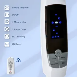 Homcom Standventilator 138 cm Weiß