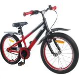 vidaXL Kinderfahrrad 18 Zoll blau/schwarz/rot