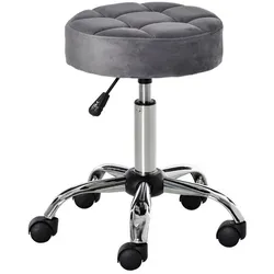 HOMCOM Salonstuhl, BxH: 35 x 61 cm, Polyester - grau