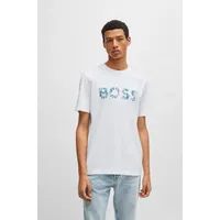 Boss T-Shirt 'Ocean' - Weiß,Hellblau - 4XL,