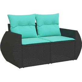 vidaXL Garten-Lounge-Set 7-tlg. schwarz