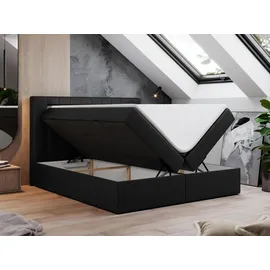 MKS Boxspringbett 160 x 200 cm H3 Schwarz