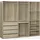 sweeek Kleiderschrank Modulares Set 45 x 180 x 45 cm Weiß