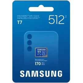 Samsung T7 microSDXC Speicherkarte 512GB (170 MB/s, Class 10, V30, U3)