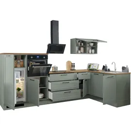 BASIC by Balculina Winkelküche Marsi L-Form 320 cm grün