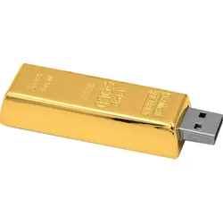 Der absolute Knaller: Der USB-Stick in Goldbarren-Optik.