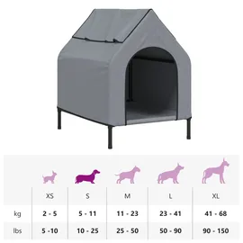 vidaXL Hundehütte Hellgrau Oxford-gewebe Und Stahl Vidaxl
