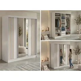MKS Schiebetürenschrank DIANA 180 x 216 x 61 cm Weiß