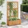 vidaXL Hochbeet mit Spalier 85 x 38 cm Massivholz Braun