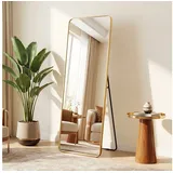 OTTO home Spiegel Standspiegel Addrik, wahlweise in 2 Größen 150x40cm oder 160x50cm (als Wandspiegel und Standspiegel einsetzbar, Rahmen aus Metall), Ganzkörperspiegel mit Sicherheitsglas, in verschiedenen Farben goldfarben 50 cm x 160 cm x 2,7 cm