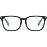 MAGIMODAC Blaulichtfilter Lesebrille groß Damen Herren Computerbrille Lesebrillen Sehhilfe Brille Computer-Lesebrillen mit/ ohne Stärke (Matt schwarz, 1.50) - M