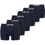 Levis Levi's Herren Levi's Men's Solid Basic Boxers (6 pack) Boxer Shorts, blau, S