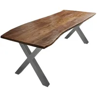 Sam möbel gmbh SAM® Esstisch Baumkante massiv Akazie nussbaum
