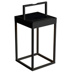 PortofinoLED Solar/USB-Laterne schwarz, dimmbar, Dammerungs