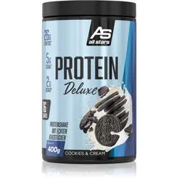 All Stars Protein Deluxe Molkenprotein mit Vitamin B- und C-Komplex Geschmack Cookies & Cream 400 g