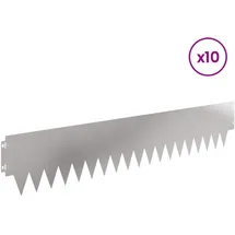 vidaXL Raseneinfassung 103 x 20 cm 10 Stück Silber