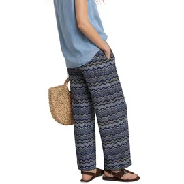 STREET ONE High Waist Wide Leg Hose Frozen Wave Blau 38