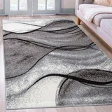 OTTO home Teppich OTTO HOME "Tritom" Gr. 6, grau, B:200cm H:9mm L:300cm, Kunstfaser, Teppiche, Teppich, mit besonders weichem Flor, Kurzflor, modernes Wellen Muster