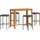 vidaXL Gartenbar Set 5-tlg. Grau