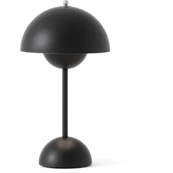 &Tradition - Flowerpot Akku Tischleuchte VP9 mit magnetischem Ladekabel, matt, schwarz